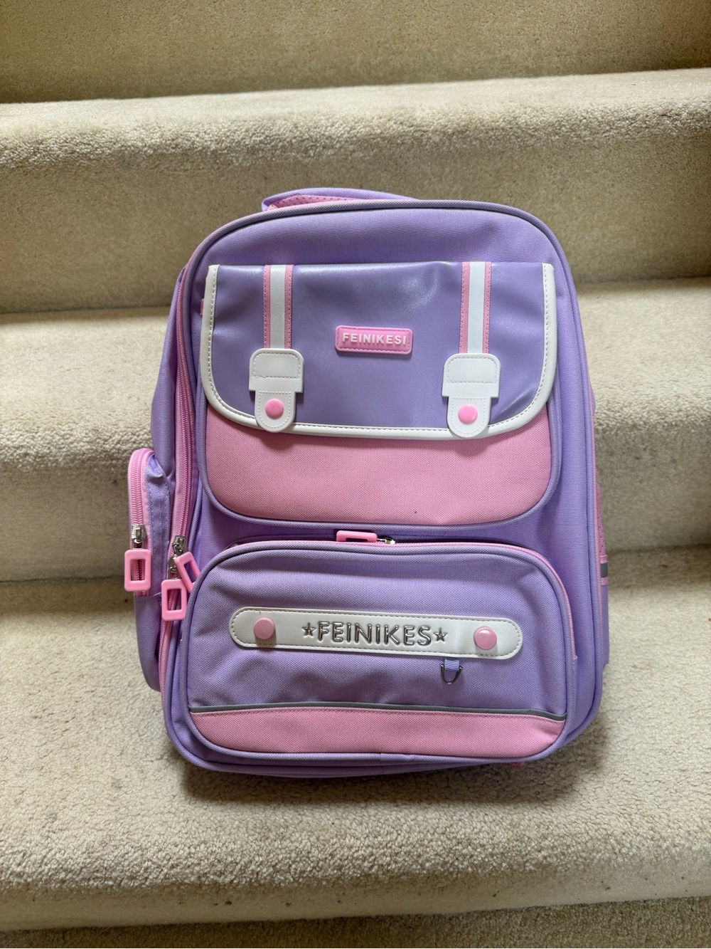 Kids School Backpack - Purple & Pink